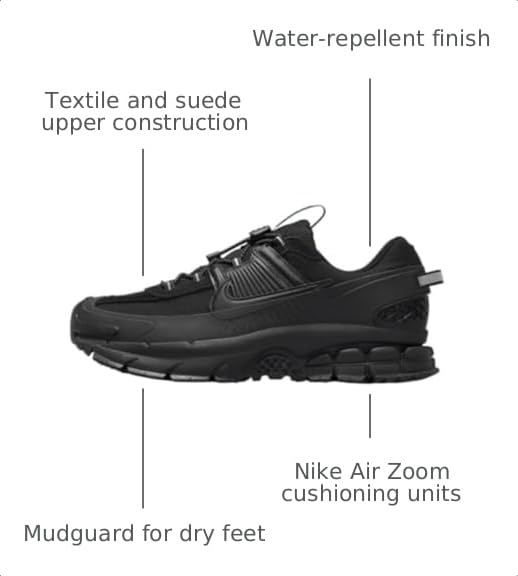 Image of Nike FV2295-001 Zoom Vomero Roam Winterized Mens Lifestyle Shoe - Black /Light Silver /J