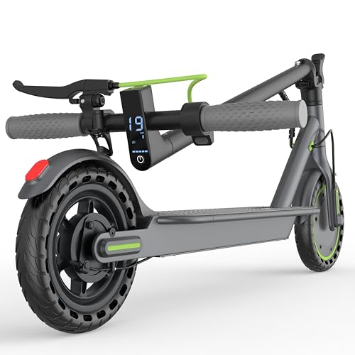 Roinside Electric Scooter - 8.5' Solid Tires, 350W Motor, Up to 19 MPH& 16 Miles Long-Range Commuting Folding E-Scooter for Adults with Dual Braking System and Smart App