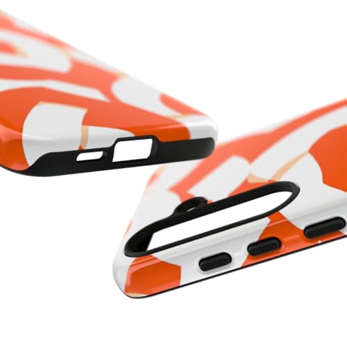 Coque Samsung S24 Plus motif géométrique design brillant orange - 3