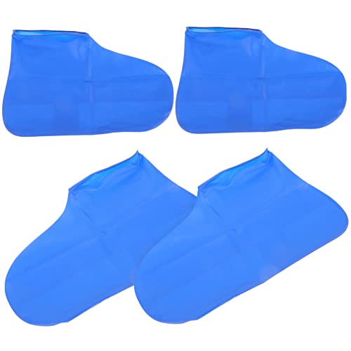 SOESFOUFU Practical Shoe Cover 2 Pairs Non Slip Reusable Rainproof Boot Protectors for Outdoor Use