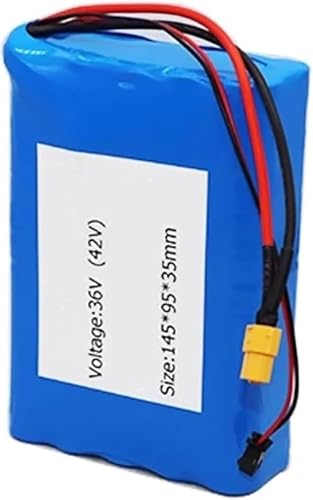 Batterie De Remplacement Étanche 36V 10S2P Batterie pour Vélo Électrique 36V 6Ah pour Moteur De Vélo Électrique 100W 200W 350W 500W, avec Chargeur 42V 2A...