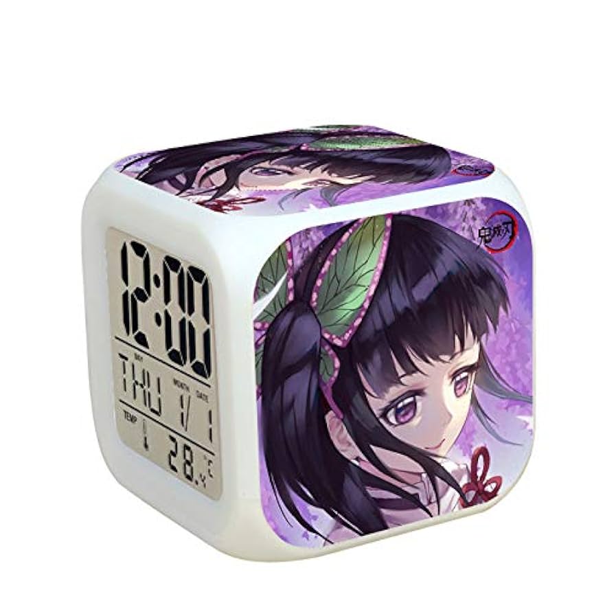 Amazon.co.jp: 鬼滅の刃 置き時計 目覚まし時計 光る時計 LED