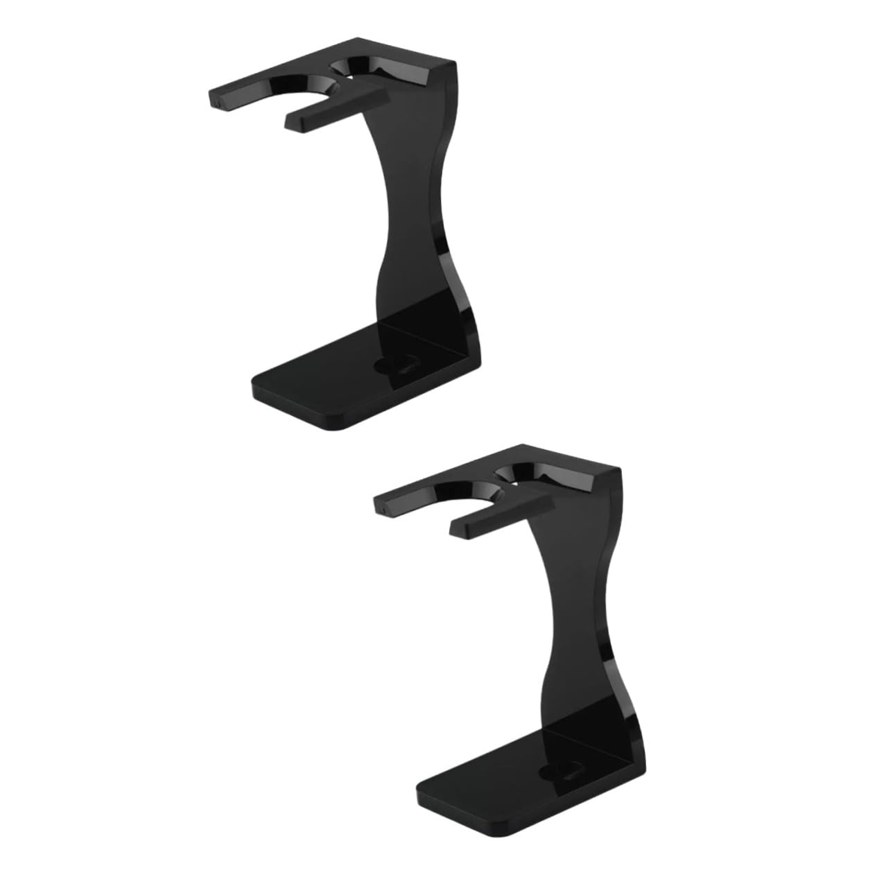 NOLITOY 2pcs Convenient Shaving Brush Stand Acrylic Razor Holder Beard Shaving Tool Stand