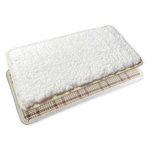 Replacement Pad for Dog Carrier Cat Carrier Pet Carrier, Plush and Rattan Mats, Double-Sided, Dog Bed Mat Crate Mat Kennel Pad 2-Pack