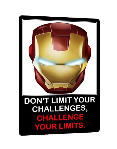 Image of LADY HAWK Iron Man Arc Reactor Poster Motivational and Inspirational Quotes Miniature Picture with magnetic backing. Directly sticks to any Metal Surface. Size 10x7cms Ironman Poster Series (AV48)
