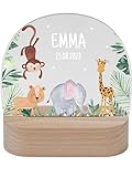 HOCHWERTIGER UV-DRUCK - Durch einen UV-Druck wird das Baby Nachtlicht personalisiert. Damit zaubert deine personalisierte Lampe ein Leuchten in Kinderaugen und dient als tolles Einschlaflicht.