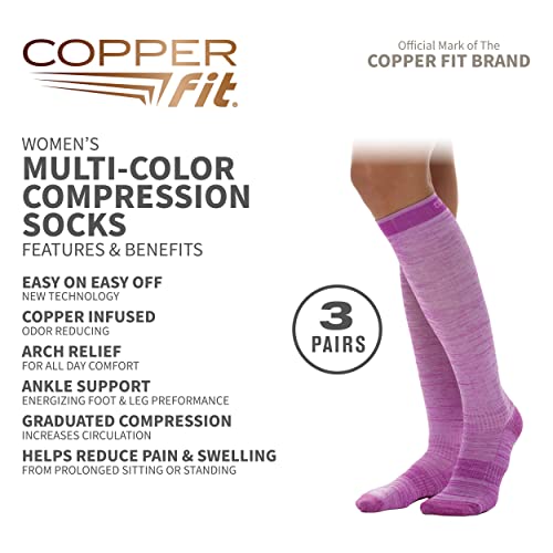 Copper Fit Energy Women's Easy-On/Easy-Off Knee High Compression Socks2
