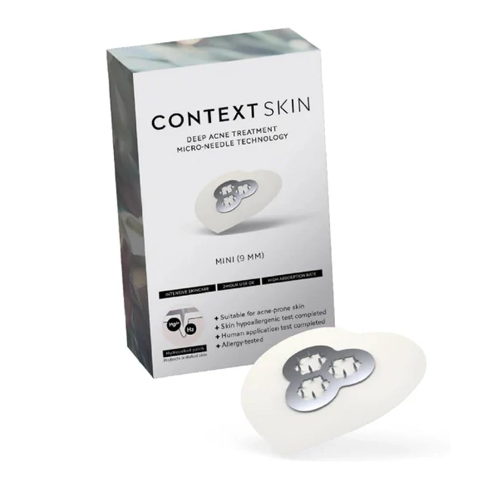 CONTEXT SKIN Invisible Pimple Patches for Face - Hydrocolloid Patches Absorb Impurities, Invisible Spot Covers for Day & Night Wear, Clear Stickers Help Protect Skin & Support Recovery - 15 Count
