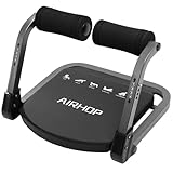 AIRHOP 腹筋マシン シットアップベンチ 筋トレ用 3段階調整可能な抵抗と自動リバウンド機能付き 自宅用腹筋器具