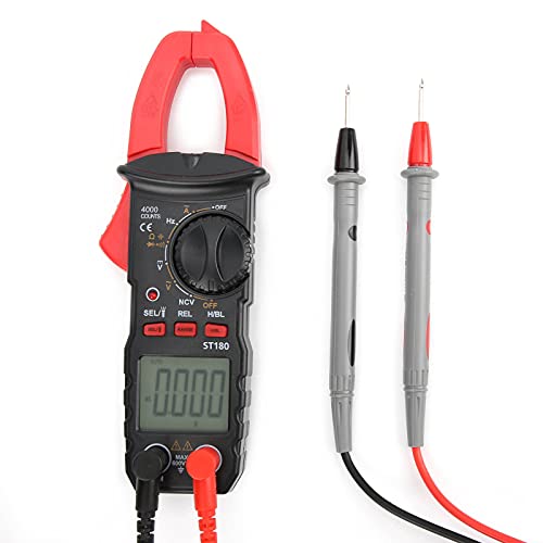 Image of Jeanoko 1PCS ST180 Clamp Meter, AC DC Current Voltage,Mini Digital Clamp Meter, Digital Multimeter Clamp, AC /DC Voltage Current Capacitance Tester,AC Current Meter
