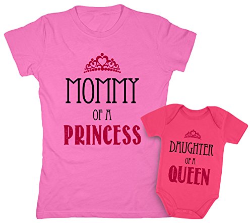 Mommy of a Princess & Daughter of a Queen Mother & Daughter Matching