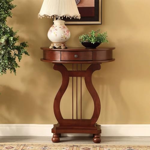 CTSSWMWY Consola recibidor Moderna de Madera Maciza con cajones, Mesa Consola de Media Luna con Estilo de Lujo, para Pasillo, salón y Dormitorio