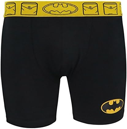 SuperHeroStuff Batman Costume Logo Men's Underwear Boxer Briefs- Small (28-30) Black