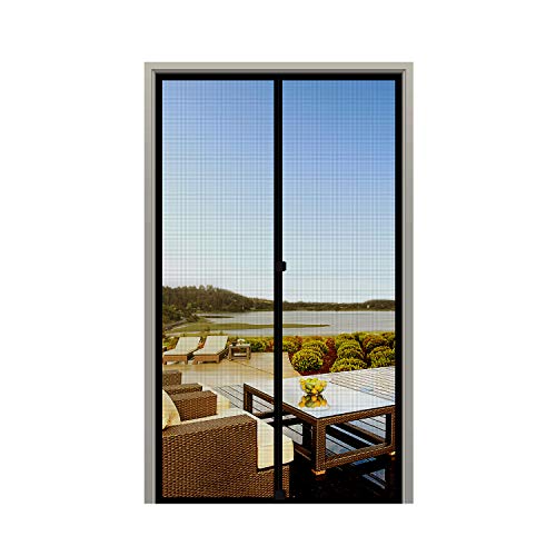 Magnetic Screen Door, Magic Bug Screen 38â€ X 83" Fit Doors Size Up to 36â€W X 82"H Max with Full Frame Velcro French Door Mesh Curtain By MAGZO