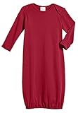 City Threads 100% Cotton Baby Sleeping Sack Gown with Mittens and Elastic Bottom