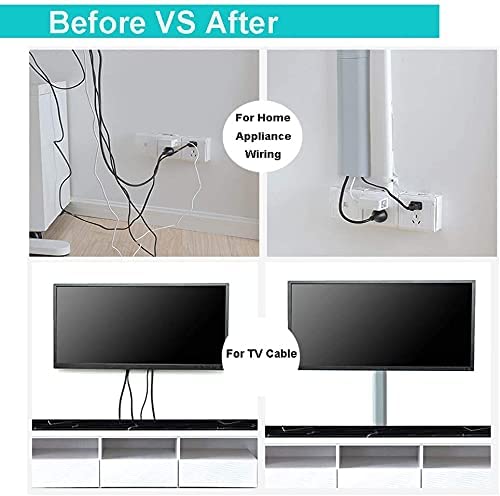 Image of RKPM HOMES Cable Protector I Concealer Cord Cover I Self-Adhesive Wall Mount Paintable Cable Management for Home, Office, Warehouse I Easy to Unfold & Open I Raceway to Hide Wires (Pack of 4, Grey)
