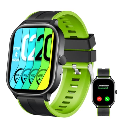 AiHealth Smart Watch for Men and Women with Bluetooth Music & Call, 2.01 DIY Dial, Blood Oxygen & Heart Rate Fitness Tracker, Sleep & Fitness Monitoring, Weather, 100+ Sport Modes Smartwatch