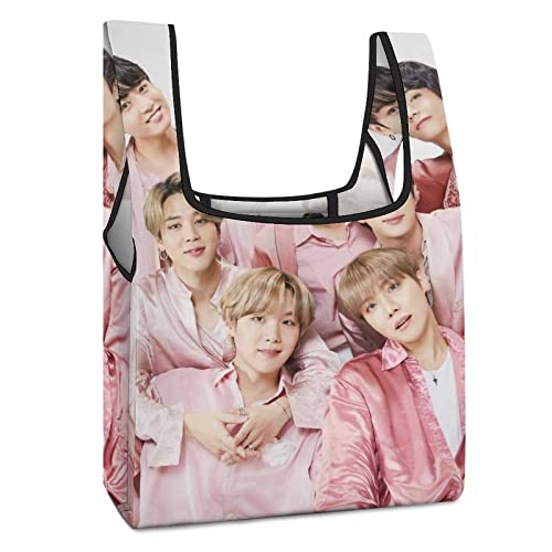 [JMI] 防弾少年団 エコバッグ 買い物袋 折りたたみ エコバッグ おしゃれ コンビニバッグ 軽い ショッピングバッグ 収納繰り返し洗えるレジバッグ 軽量 防水 買い物袋 男女兼用 軽量 耐久性 幅42cm*高さ62cmのサムネイル
