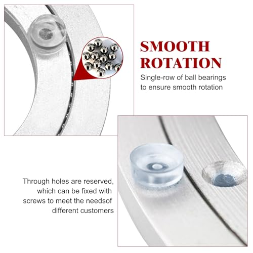 Aluminum Alloy Turntable Bearing 10" Heavy Duty Swivel Turntable Lazy Susan Rotating Bearing Turntable Round Dining Table Swivel Plate for Kaleidoscopes Tabletop Serving Trade Show Displays