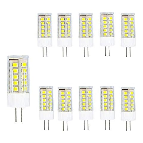 BAISHICHENG G4 LED Corn Bulbs,3W(Equivalent to 30W Halogen) 6000k Non-Dimmable LED Lamp,Cool White 360° Beam Angle 10 Packs G4 bi-pin Energy-Saving LED Lighting Bulb Cover