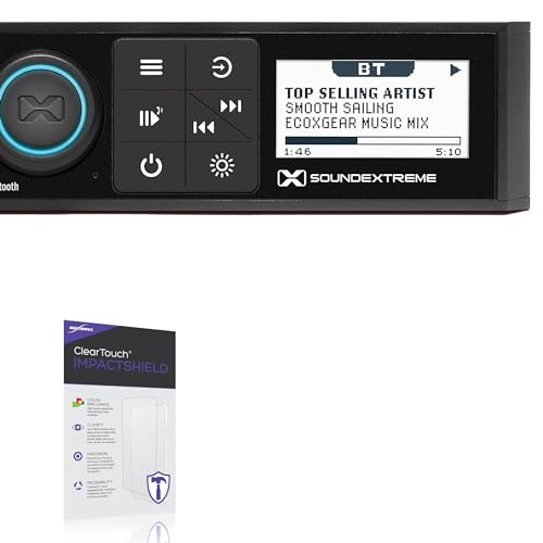 BoxWave Screen Protector Compatible with SoundExtreme Marine DIN Radio - ClearTouch ImpactShield (2-Pack), Impenetrable Screen Protector Flexible Film