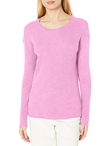 Amazon Brand - Daily Ritual Women's Ultra-Soft Rib Knit Sweater, Peony, Medium