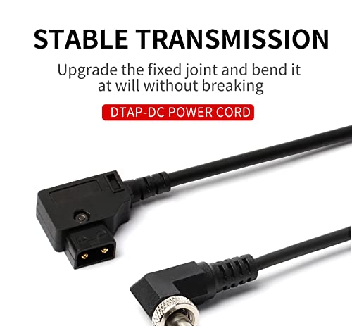 Topcine Dtap to Locking DC 5.5x2.5mm Monitor Power Cable Coiled Cable Compatible for LILLIPUT Feelworld Atomos/Ikan/Sony/DJI Monitor,Hollyland Mars 400s PIX-E7 PIX-E5 7