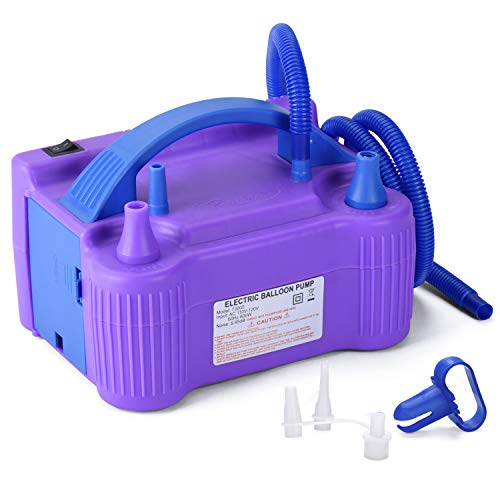 Mesha Portable Electric Balloon Pump, Dual Nozzle Balloon Air Pump, Balloon Air Pumper, Electric Air Pump, Air Blower, Portable Air Pump, Balloon Inflator for Balloon Arch Garland Birthday Decorations