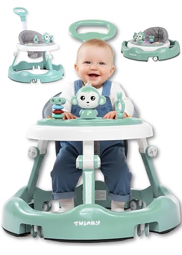 Twinky® Trotteur avec ensemble de jeu et tapis de sol - Aide à la marche robuste avec 4 positions réglables - Idéal comme aide à la marche pour les...