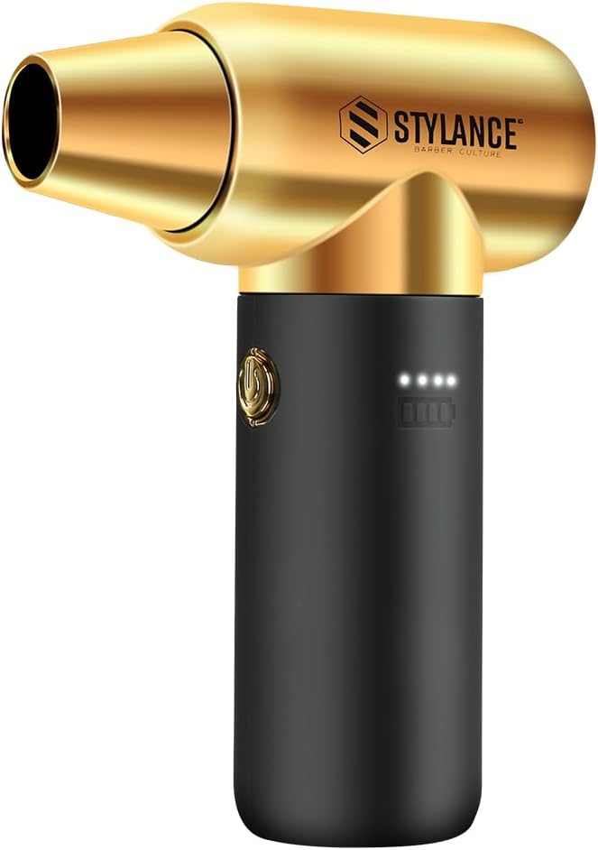 Compressed Air Duster,110000RPM Electric Air Duster, Mini Blower Jet Dry Blower for Computer, Keyboard, Car, Home, Outdoor Cleaning, Type-C (Gold)