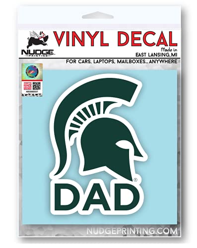 Calcomanía Spartan de Michigan State Dad pegatina resistente para parachoques y casco exterior 5