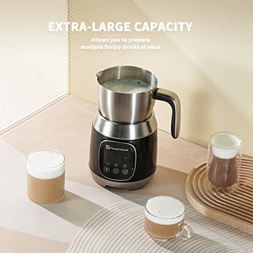 Maestri-House-Milk-Frother-21OZ-Variable-Temp-and-Froth-Thickness-Milk-Frother-and-Steamer-Smart-Touch-Control-Milk-Warmer-Dishwasher-Safe-Memory-Function-for-Latte-Cappuccino-Hot-Chocolate