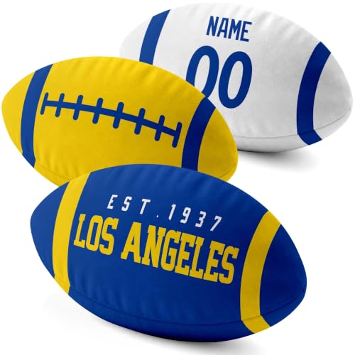Image of ANTKING Los Angeles R Throw Pillow Custom Name Number for Men Boy Gifts | Personalized Gift for Youth for Birthday Christmas