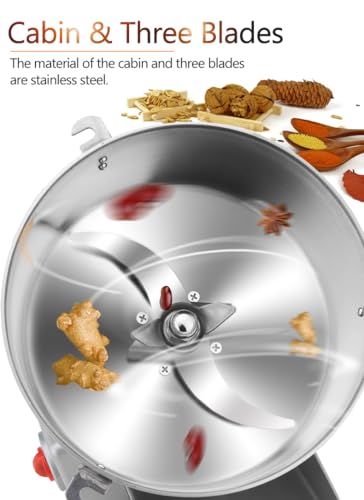 Image of Gorek Technologies 1500W Masala Grinder Machine - 300g Capacity | High-Speed Stainless Steel Vertical Pulverizer for Spices, Grains, Herbs & Dry Foods | Mixer Grinder for Home & Business (GT-PG-300S)