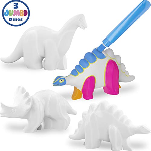 Paint a Squishy Kit - Paint 3 Large Dino Squishies - Color Your
