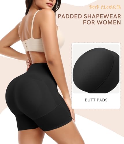 Image of POP CLOSETS Women Butt Lifter Padded Lace Shapewear Thicker Butt Enhancer Control Panties Seamless Fake Buttock Underwear