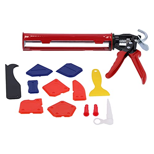 Kit de herramientas de pistola de calafateo respicable con cartuchos de silicona de la mano de la lechada multifunción de la lechada de la mano, decoración de la casa familiar