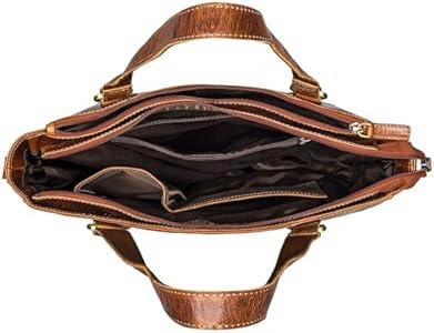 STILORD Kaja Vintage Leren Tas Dames Schoudertas Vintage Handtas Crossbody Bag Kleine Avondzak Elegante Schoudertas voor iPad 9,7 inch DIN A5 Echt leer Kleur:arona - bruin