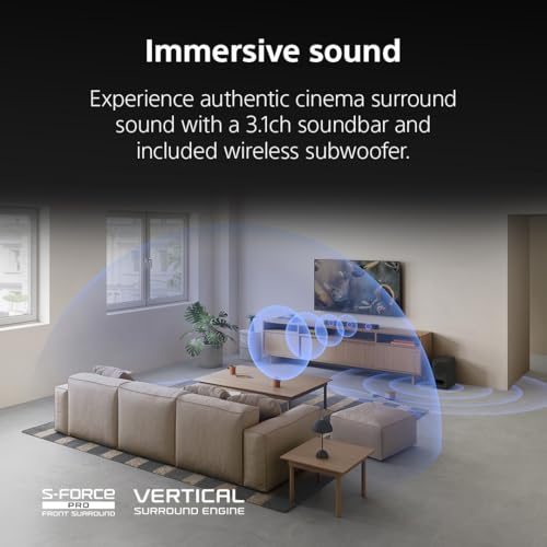 Sony BRAVIA Theater Bar 5 31 Channel Home Theater Soundbar for TV with Powerful Wireless Subwoofer Surround Sound by Dolby Atmos DTSX Bluetooth HT B500 2026 Model
