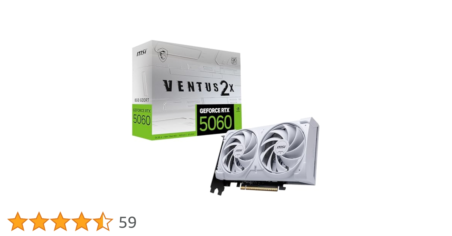 グラフィックボード・グラボ・ビデオカード MSI VENTUS 2X GEFORCE RTX 5060 Amazon | MSI GeForce RTX 5060 Ti 8G VENTUS 2X OC PLUS