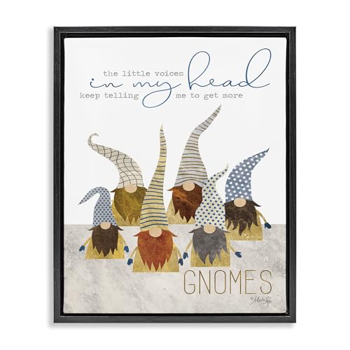 Gnome Affirmation Humor Fantasy, 17 x 21 Inch Canvas in Floater Frame