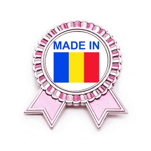 Broche rose Winner Award Roumanie métal taille M insigne de collection vintage