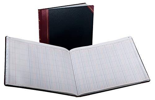 Boorum & Pease 25 Series Columnar Book, 24 Column, 150 Page, Black/Red (25-150-24)