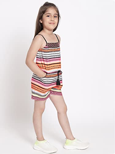 Image of Nautinati Girls Strappy Colourful Jumpsuit | Age 4-8 Years