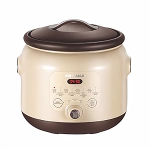 TIANJI Electric Stew Pot DGD40-40SED, Purple Clay Inner Pot Ceramic Cooker for Chinese Soup & Porridge, 4L
