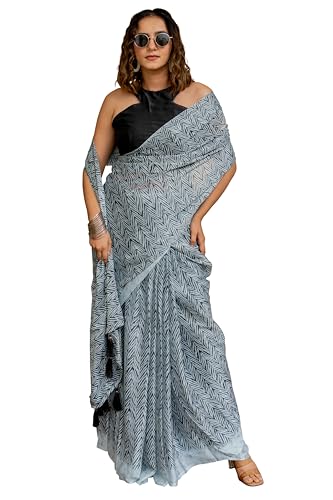 Image of MIRCHI FASHION Saree for Woman Chiffon Shibori Printed | Lightweight Regular Use and Professional Office Sari with Blouse Piece