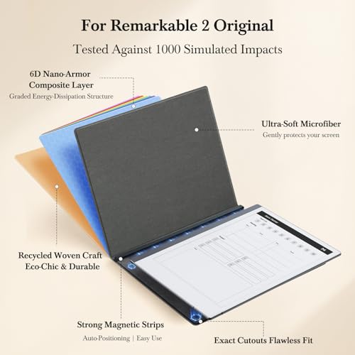 Ayotu Case for Remarkable 2 Paper Tablet 10.3" 2020 Released, Book Folio Design with Bulit-in Magnet, Premium Fabric Smart Cover, Only for Remarkable 2 Paper Tablet, Not for Remarkable 1
