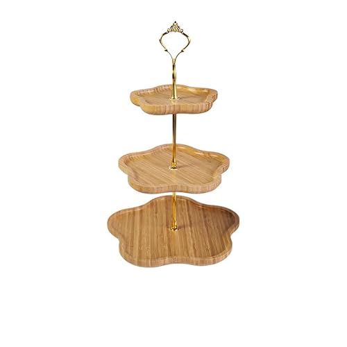 花の形 ケーキスタンド 木製 竹 アフタヌーンティースタンド カップケーキスタンド デザートトレー 花の形 お菓子皿 フルーツボウル 果物トレー カッ お菓子やフルーツ おしゃれ ィー パーティー フルーツ トレー 皿 北欧風 組み立て式スタンド カップケ