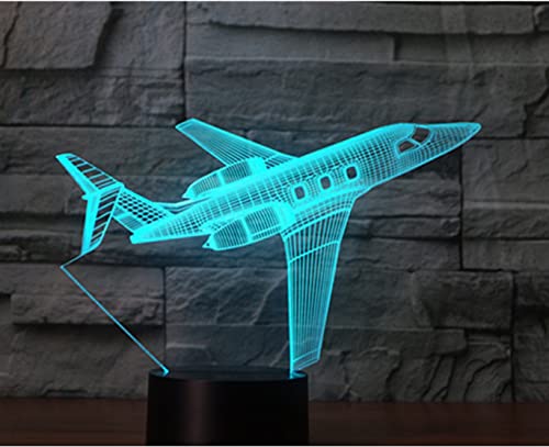 Lámpara 3D Avión para Niños con Control Remoto miniatura 6