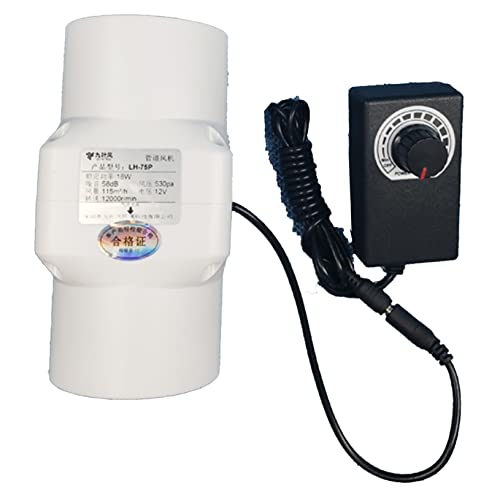 Sdni-L 3 Inch Duct Fan Inline Extractor Fan Abs Plastic Ventilation Duct Blower 75Mm 68 Cfm Indoor Air Exhaust Booster For Pet Room Carbon Filter Vents Grow Tents Basements #TOP20